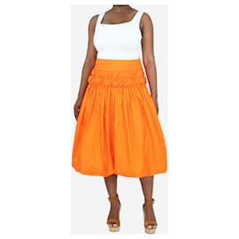 Autre Marque-Orange A-line midi skirt - size UK 14-Orange
