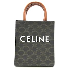Céline-Celine Brown Mini Triomphe Vertical Cabas-Brown,Other