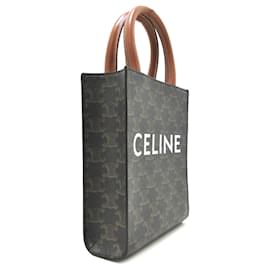Céline-Cabas Vertical Celine Mini Triomphe Marron-Marron,Autre