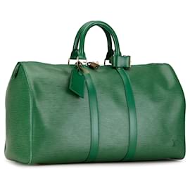 Louis Vuitton-Louis Vuitton Green Epi Keepall 45-Green