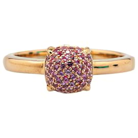 Tiffany & Co-Tiffany Gold Paloma Picasso 18K Pink Sapphire Sugar Stacks Ring-Golden