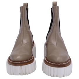 Stella Mc Cartney-Stella McCartney Emilie Stiefel aus beigem Kunstleder-Braun,Beige