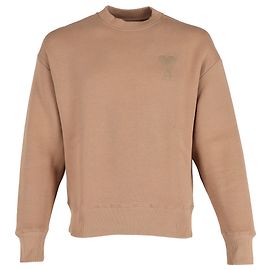 AMI Sudadera Ami de Coeur de Algodón Marrón con Cuello Redondo Castaño