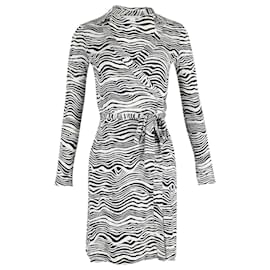 Diane Von Furstenberg-Diane Von Furstenberg New Jeanne Two Wrap Dress in Animal Print Silk-Other,Python print