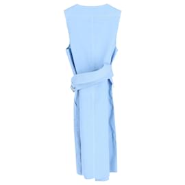 Diane Von Furstenberg-Diane Von Furstenberg Robe zippée sans manches sur le devant en coton bleu clair-Bleu,Bleu clair