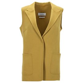 Gilet foderato Max Mara in lana gialla Altro Giallo