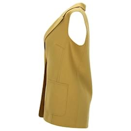 Max Mara-Max Mara Double Faced Vest in Yellow Wool-Other,Yellow