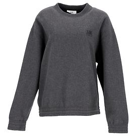 AMI Paris Pull Col Rond Alexandre Mattiussi en Coton Gris Gris