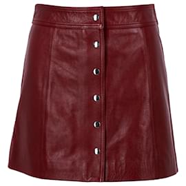 Isabel Marant-Isabel Marant, Étoile Kais Mini Skirt in Red Leather-Red
