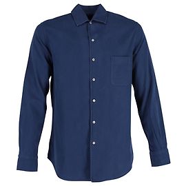 Camisa Loro Piana André de Algodón Azul Marino Azul Azul marino