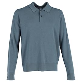 Autre Marque-Mr P. Polo Shirt in Blue  Cashmere-Blue