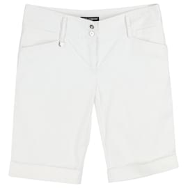 Dolce & Gabbana-Dolce & Gabbana Bermuda Shorts in White Cotton-White