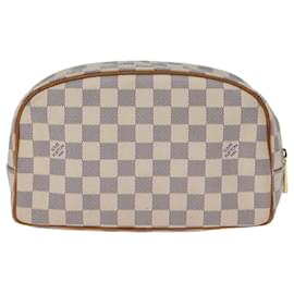 Louis Vuitton-LOUIS VUITTON Damier Azur Trousse Toilette 25 Pouch per cosmetici N41420 Auth 71971-Altro