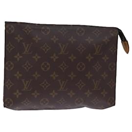 Louis Vuitton-LOUIS VUITTON Monogram Poche Toilette 26 Estuche M47542 LV Auth 71926-Monograma