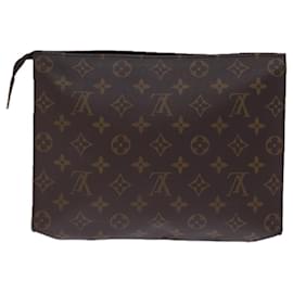 Louis Vuitton-LOUIS VUITTON Monogram Poche Toilette 26 Estuche M47542 LV Auth 71926-Monograma