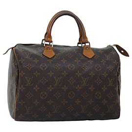 Louis Vuitton-Bolso de mano LOUIS VUITTON Monogram Speedy 30 M41526 LV Auth 73069-Monograma
