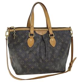 Louis Vuitton-LOUIS VUITTON Borsa tote Palermo PM con monogramma 2 vie M40145 LV Auth 73060-Monogramma