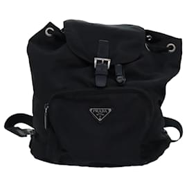 Prada-PRADA Backpack Nylon Black Auth 73456-Black