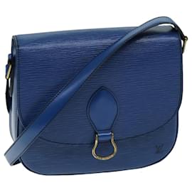 Louis Vuitton-LOUIS VUITTON Bolso de hombro Epi Saint Cloud GM Azul M52195 LV Auth 73000-Azul