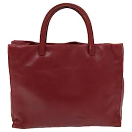 Prada-PRADA Hand Bag Leather Red Auth bs13722-Red