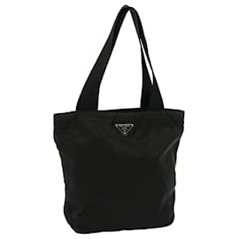 Prada-PRADA Tote Bag Nylon Black Auth 72683-Black