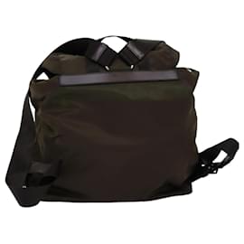 Prada-PRADA Backpack Nylon Brown Auth 71501-Brown