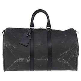 Louis Vuitton-Borsa Boston LOUIS VUITTON Damier Carbon Keepall 45 Nera N41415 LV Auth bs13976-Nero