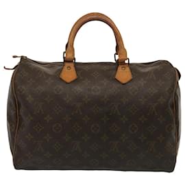 Louis Vuitton-LOUIS VUITTON Monogram Speedy 35 Hand Bag M41524 LV Auth 72797-Monogram