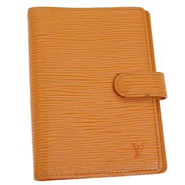 Louis Vuitton-LOUIS VUITTON Epi Agenda PM Day Planner Couverture Orange Mandarin R2005H Auth 71946-Autre,Orange