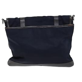 Burberry-BURBERRY Black label Shoulder Bag Canvas Navy Auth bs13922-Navy blue