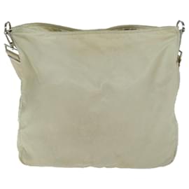 Prada-PRADA Shoulder Bag Nylon Cream Auth 71503-Cream