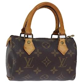 Louis Vuitton-Bolso de mano LOUIS VUITTON Mini Speedy con monograma M41534 LV Auth bs14010-Monograma