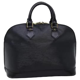 Louis Vuitton-LOUIS VUITTON Epi Alma Hand Bag Black M52142 LV Auth yk12116-Black