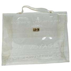 Hermès-HERMES Vinyl Kelly Hand Bag Vinyl Clear Auth 73135-Other
