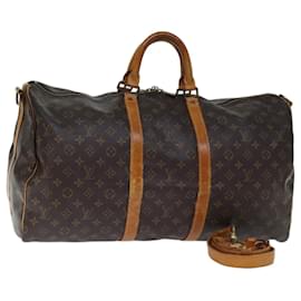 Louis Vuitton-Borsa Boston LOUIS VUITTON Monogram Keepall Bandouliere 55 M41414 LV Auth bs13962-Monogramma