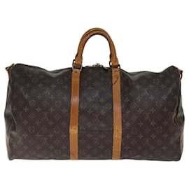 Louis Vuitton-Borsa Boston LOUIS VUITTON Monogram Keepall Bandouliere 55 M41414 LV Auth bs13962-Monogramma