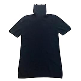 Balenciaga-Balenciaga short-sleeved sweater-Navy blue