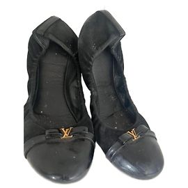 Louis Vuitton Ballet Flats Black Leather 41 Black