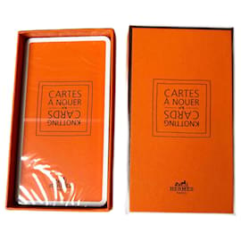 Hermès-Jeu de cartes à nouer nº6 neuf-Orange