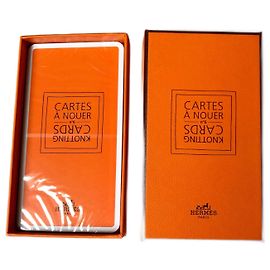 Hermès Juego de cartas para atar nº6 nuevo Naranja