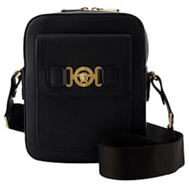 Versace-Medusa Biggie Crossbody - Versace - Couro - Preto-Preto