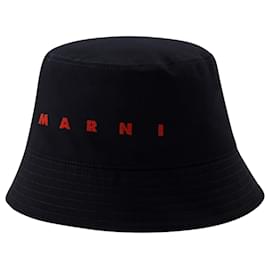 Marni-Bucket Hat - Marni - Cotton - Black-Black