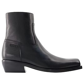 Luciano Ankle Boots - Versace - Leather - Black Black