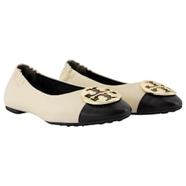 Tory Burch-Claire Cap-Toe Ballerinas - Tory Burch - Leder - Creme-Andere