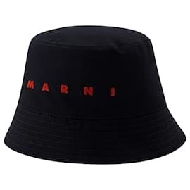 Marni-Bucket Hat - Marni - Cotton - Black-Black