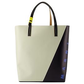 N/s Shopper Bag - Marni - Synthetic - White/Black White