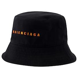 Balenciaga-Chapeau Bob - Balenciaga - Coton - Noir-Noir