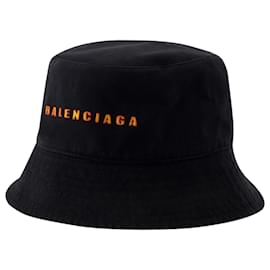 Balenciaga-Bucket Hat - Balenciaga - Cotton - Black-Black