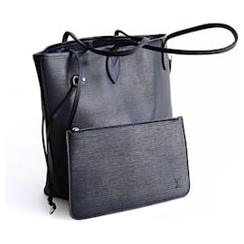Louis Vuitton-Louis Vuitton Neverfull MM shoulder bag in blue Epi leather-Blue