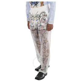 Burberry-Pantalones-Blanco,Multicolor